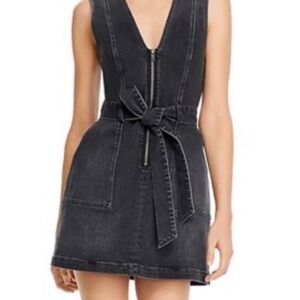 Alice + Olivia Black Denim Mini Dress